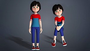 3D Cartoon Boy Rigged Character