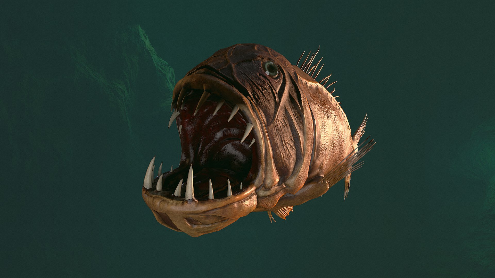 3D Fish Monster - Sabertooth Model - TurboSquid 1848860