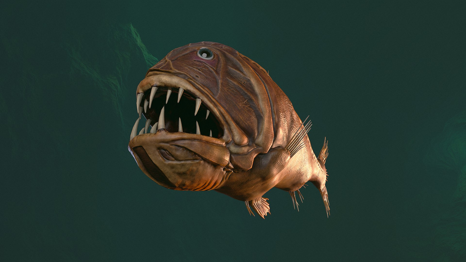 3D Fish Monster - Sabertooth Model - TurboSquid 1848860