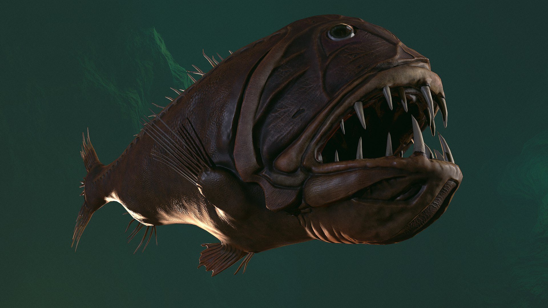 3d Fish Monster - Sabertooth Model - Turbosquid 1848860