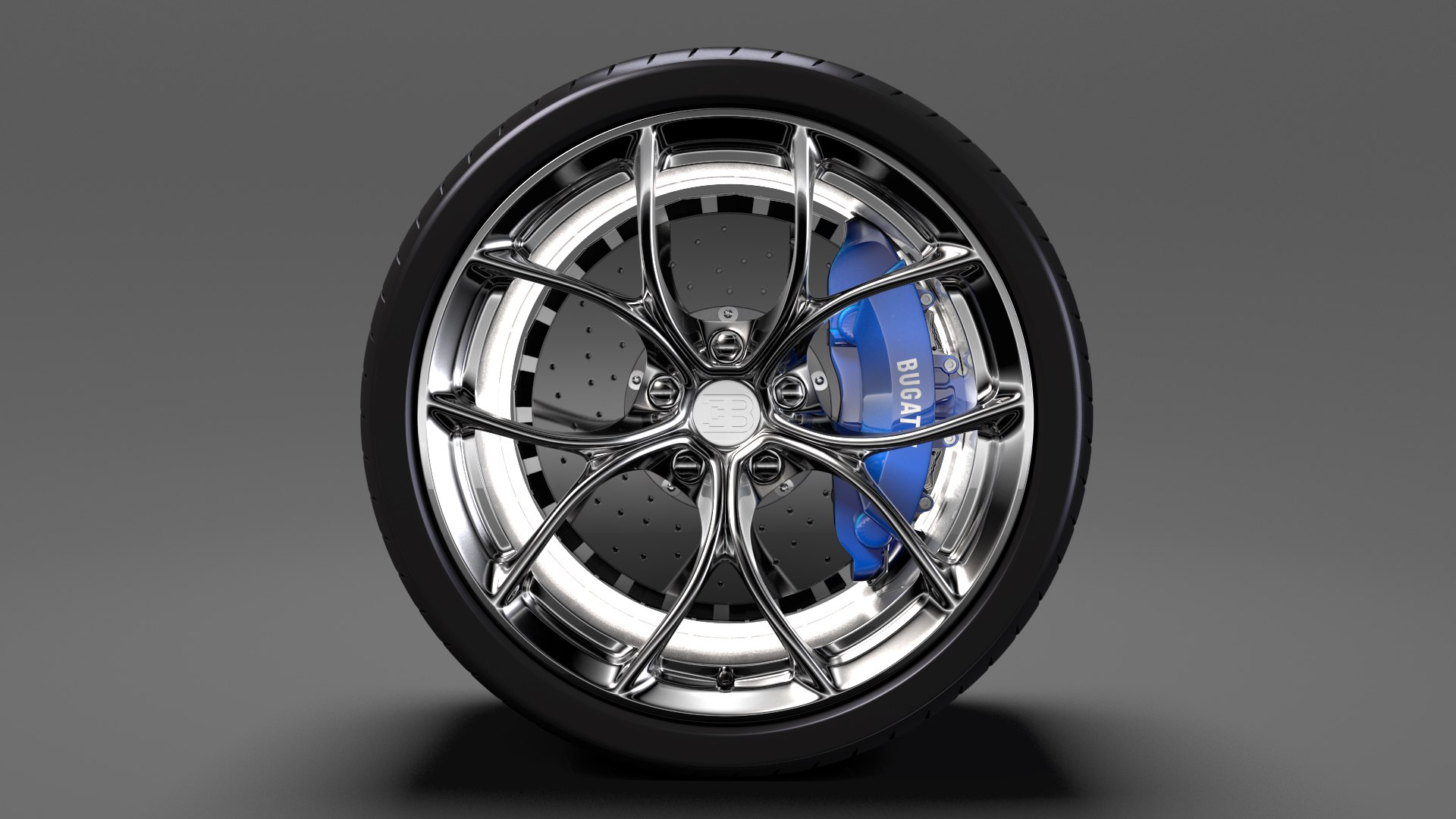 Bugatti Chiron Wheel 2 3D Model - TurboSquid 1383527