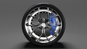 bugatti chiron wheel 2 3D model