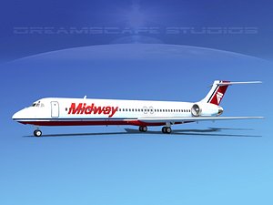 md-87 md-80s jet 3d dxf