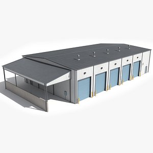 Warehouse Building 65 PBR Low Poly
