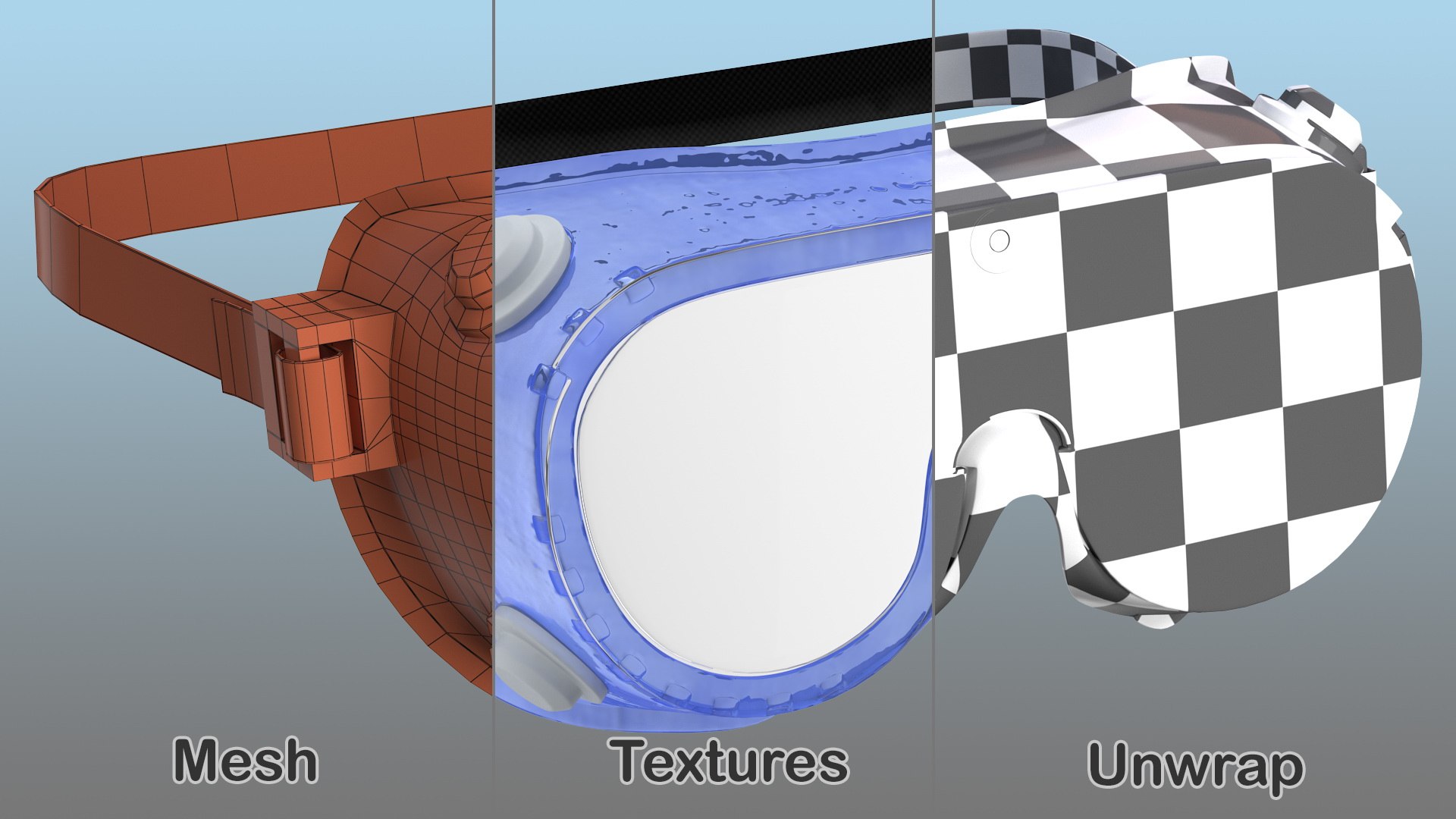 Medical protective goggles 3D model - TurboSquid 1565531