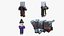 Collection de raids Minecraft : Pack de modèles 3D articulés 4K PBR Pillager Evoker Ravager Witch