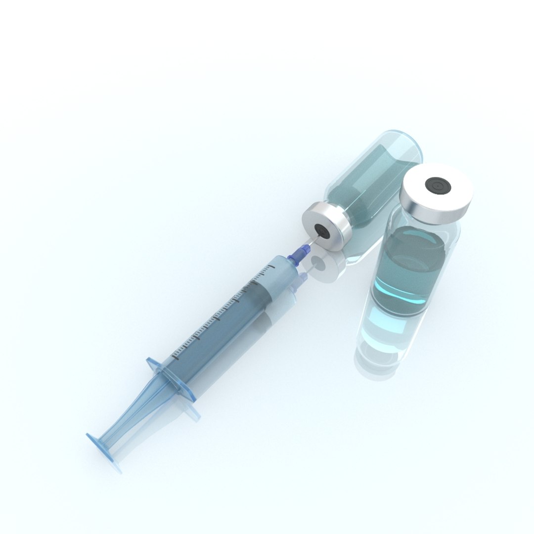 3d Model Syringe Vial