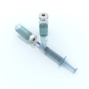 3d model syringe vial