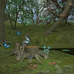 3D fantasy forest