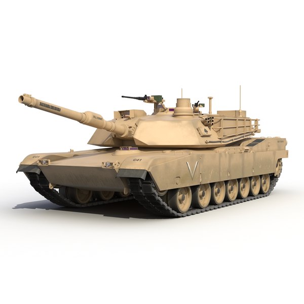 3d model of m1 abrams desert