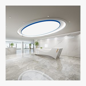3D model reception desk