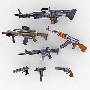 3D Weapons Pack 1