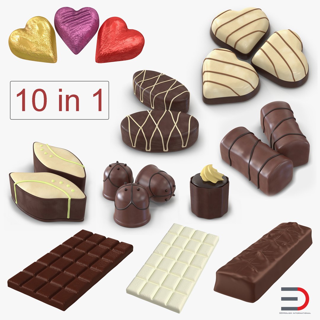 Chocolate 3D Models Collection 3D model preview