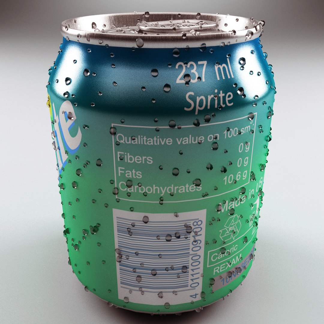 Drink Sprite 0 237l 3d Model