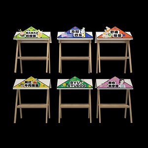 Market stall signage Multiple types of stalls Mobile Market Modern and minimalist