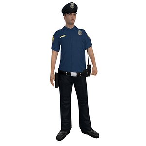 3d rigged police officer 6