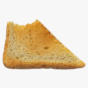 Bread Toast White Triangle 01 Bitten