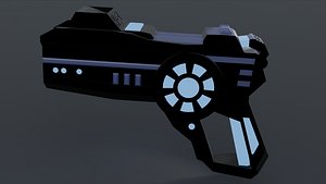 Futuristic Sci fi Revolver Gun Pistol