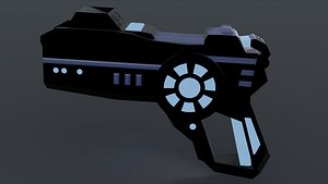 Futuristic Sci fi Revolver Gun Pistol