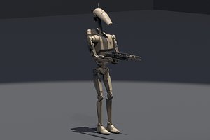 battle droid 3D model
