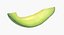 avocado slice 3D model