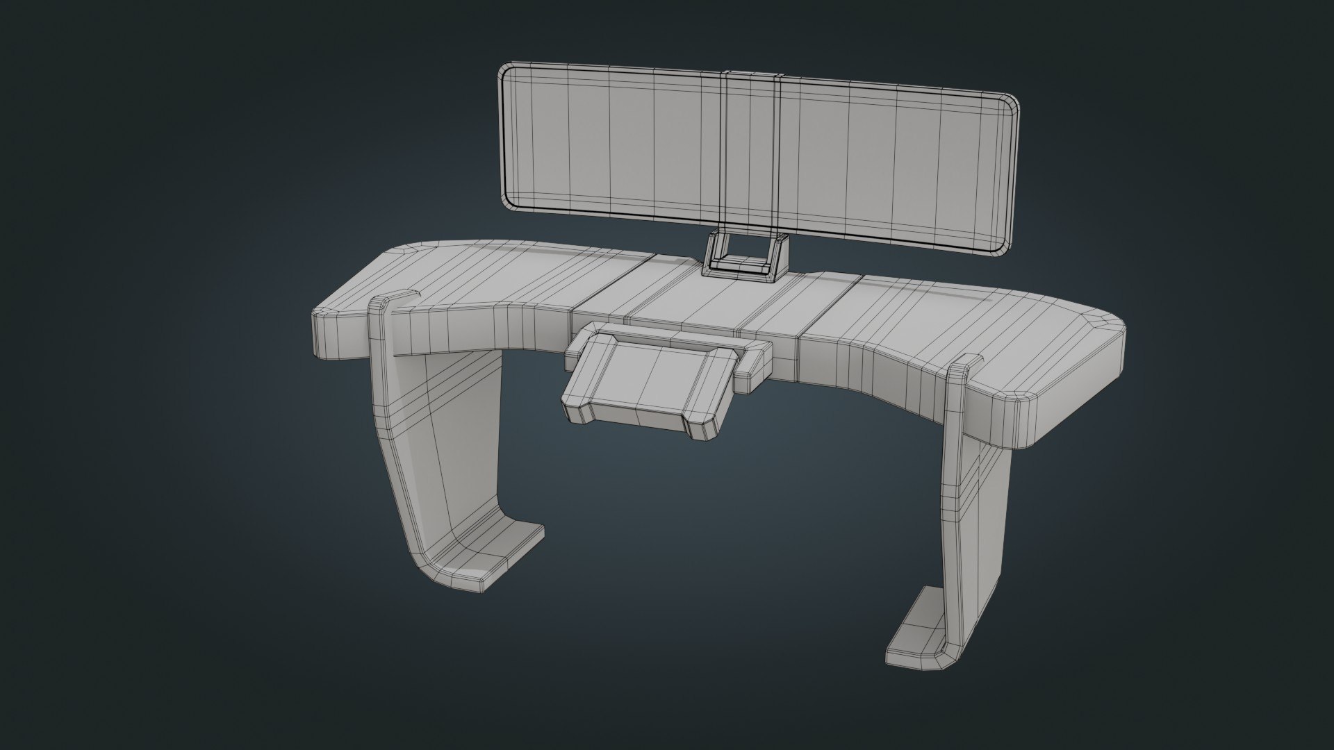 3D Model Sci Fi Workspace - Low Poly - Game Ready - PBR - TurboSquid ...
