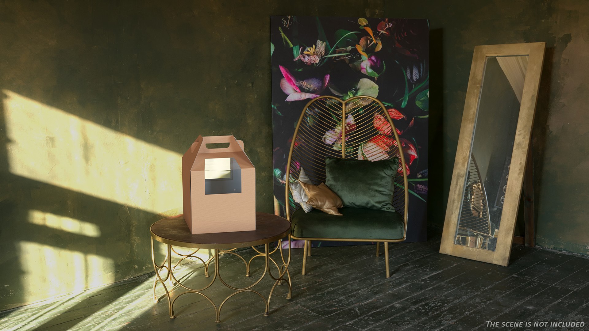 W Packaging Tall Cake Box Kraft With Window 3D Model - TurboSquid 1931090
