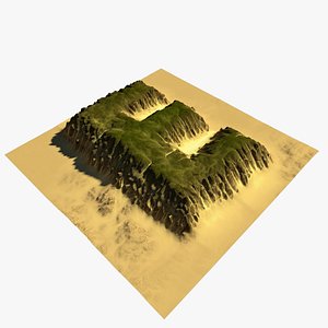 alphabet terrain e 3D