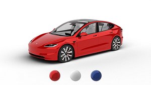 3D Tesla Model 3 2024 3d model