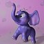 Elefante bebê dos desenhos animados RIGGED