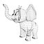 Elefante bebê dos desenhos animados RIGGED