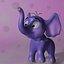 Elefante bebê dos desenhos animados RIGGED