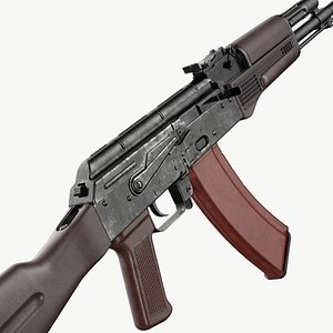 AK-74 Late AK-74N Late Kalashnikov Assault Rifle Game Ready 3D