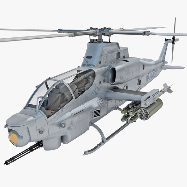 bell ah-1z viper rigged 3d model