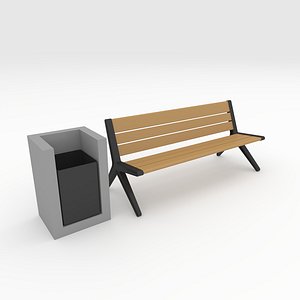 3D Bench Park 30 model