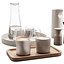 431 eat and drinks decor set 09 folded cup latte  water carafe kit