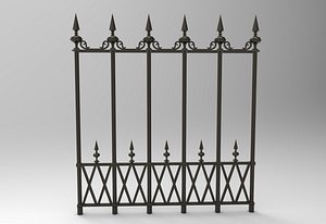 3d model victorian fence