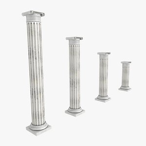 3d model pillars ancient