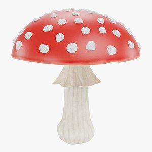 3D Amanita Muscaria  -  Cartoon model