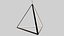 Luminária pendente triangular moderna com 3 lâmpadas