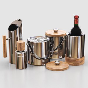 West Elm Nickel + Wood Barware