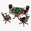 Mesa de Poker Octogonal con Sillas