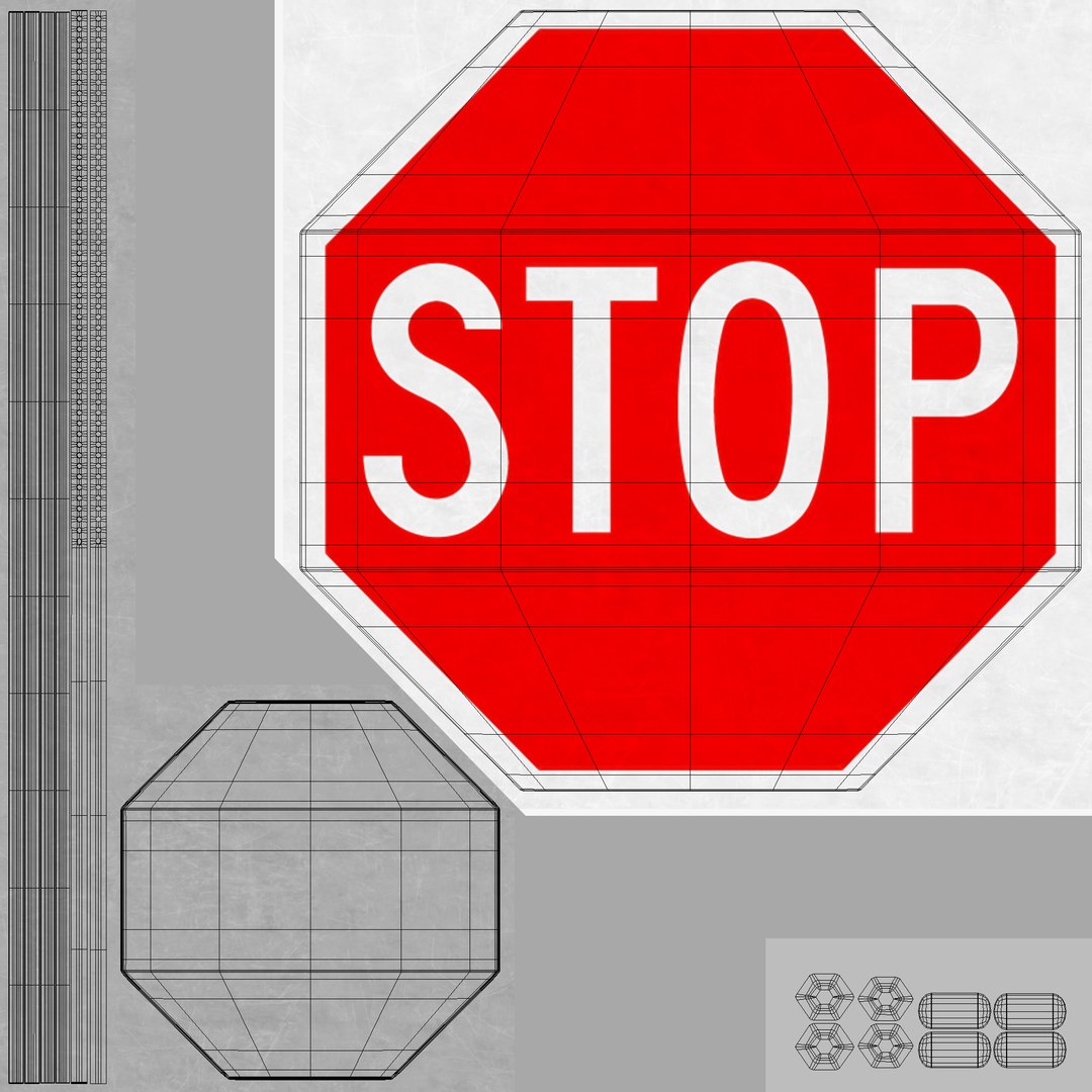 Traffic Sign 01 3D - TurboSquid 2044218