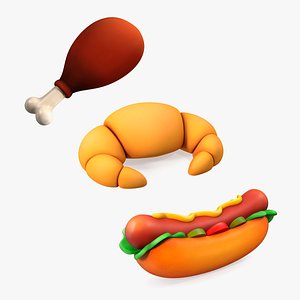 3D Cartoon Fast Food Collection