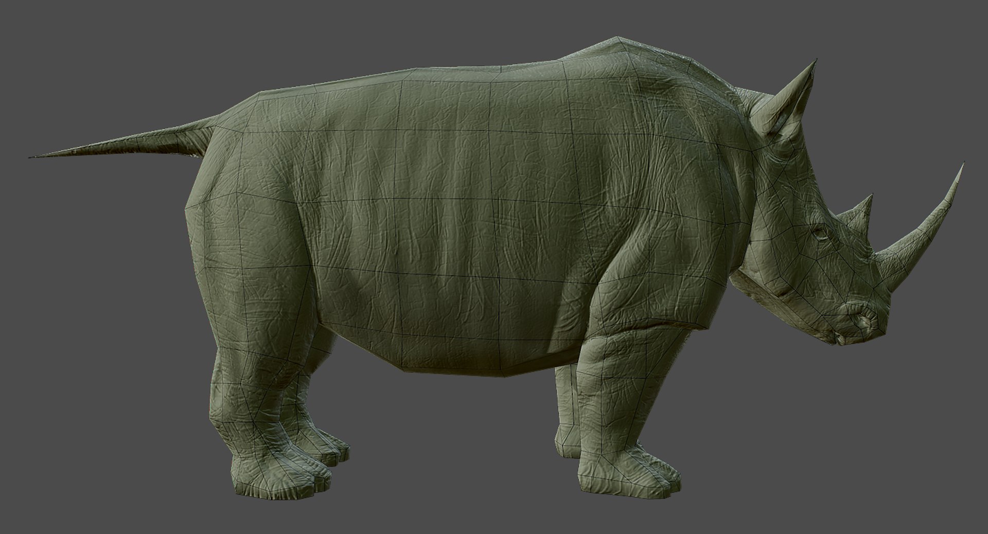 Realistic Rhino 3d Model
