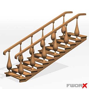 free stair staircase 3d model
