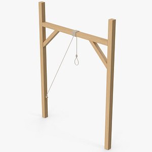 Wild West Wooden Gallows 3D