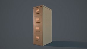 Low Poly Filing Cabinet