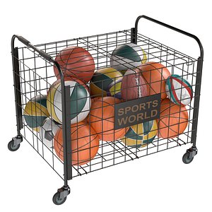 3D Metal ball storage black and multiple balls