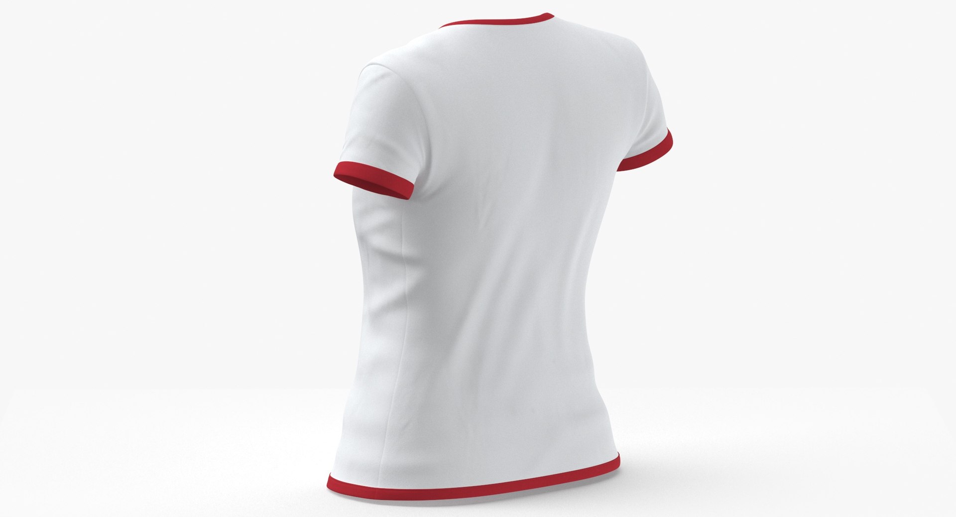 White and red crew neck Clearance